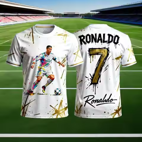 Ronaldo No. 7 football jersey 2025 new sports jerseys Autumn Sports Dry Quickly Men's T-Shirt Childr