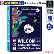 🔥Wilcom+Coreldraw+65K Design Free🔥Embroidery Studio e4.2🔥Full Version👌No Need Dongle!!! Use Life Tim