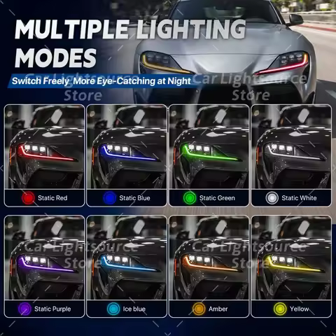 RGB DRL Boards For Toyota Supra GR A90 A91 2019-2024 APP Control RGBW Multicolor Daytime Running Lig