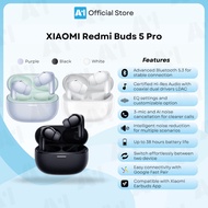 Xiaomi Redmi Buds 5 Pro Bluetooth Earbuds Fon Telinga | Pengurangan Bunyi Pintar Intelligent Noise R