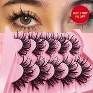 5 pairs of 8D comic false eyelashes - Specialized black spikes, fluffy and natural, effortlessly cre