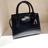 Black Crocodile Pattern Handbag