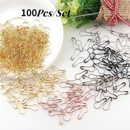 100Pcs/Set Colorful Metal Brooches Fixed Anti-slip Pins Diy Marker Accessories Bandana Gourd Paper C