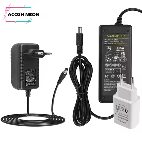 5V 12V 24V LED Strip Power Adapter AC100-240V DC Power Supply Suitable for RGB RGBIC LED 5050/2835 L