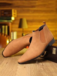 男士切爾西短筒靴新品到貨,商務高幫休閒皮鞋