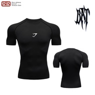 Born Athlete Gymshark Element | Premium Spandex Compression T-Shirt | Men's Muscle Fit Gym Shirt Sho
