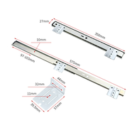 27mm Rel Laci Keyboard Tray Set Track Meja Keyboard Rel Keyboard Tray Rel Tempat Keyboard