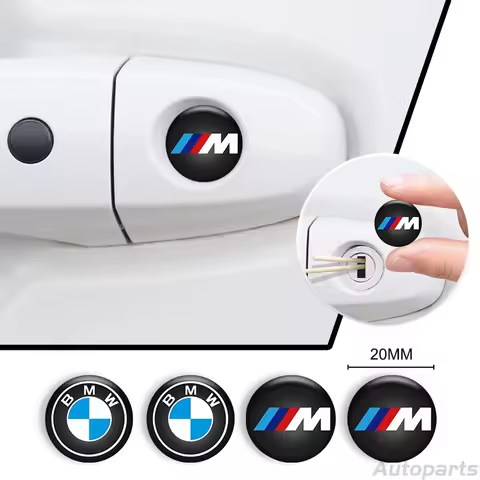 Car Emblem Lock Keyhole Decoration Protector Sticker For BMW M Power Performance F10 F31 E36 E39 E87