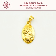 COD PAWNABLE 18K SAUDI GOLD Cameo Vintage Antique Lady Pendant