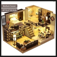 DIY Dollhouse Antique Loft Yaxinju Handmade Small Model Assembled Toy Female Adult Decompression