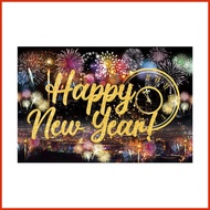 New Years Backdrop 2D Print Golden Balloons Wall Background 39x59in Happy New Year Sign 2026 for Gra