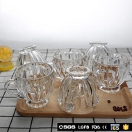 Set of 6 glass cups