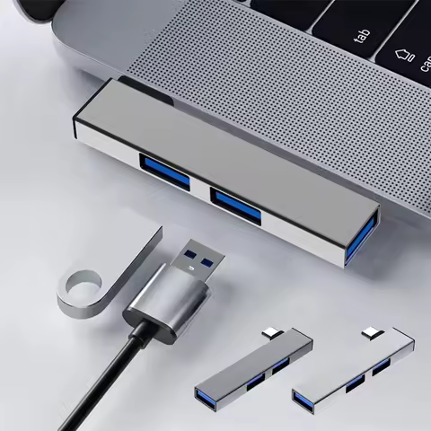 3 In 1 Type C HUB Adapter 3 Ports USB Splitter OTG Adapter USB Extender USB Type C To 3 USB Splitte 