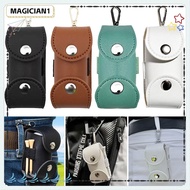 MAGICIAN1 Golf Ball Storage Pouch, Small With Metal Buckle Golf Ball Bag, Portable PU Leather Waist Bag Golf Sports