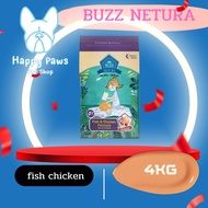ใหม่! ไม่ค้างสต๊อก Buzz Netura บัซซ์ อาหารแมวสูตรโฮลิสติก-เกรนฟรี สูตรเนื้อปลาและไก่แซลมอล 1kg 4kg เ