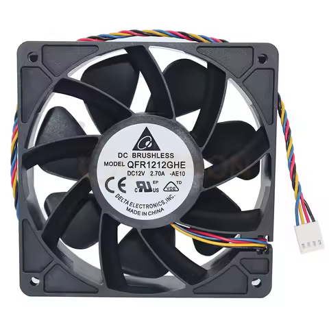 for delta QFR1212GHE QFR1212GHE-PWM 4P PMW 12V 2.7A 12038 Server cooling fan 74Y5220 120*120*38mm fo