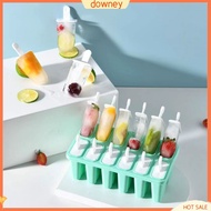 {downey}  Jam Popsicle Mold Silicone Popsicle Mold 6/10 Compartment Popsicle Mold Set with Brush and Funnel Food Grade Silicone Leakproof Easy Release Diy Ice Pop for Southeast