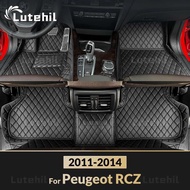 Car floor mats for Peugeot RCZ 2011 2012 2013 2014 Custom auto foot Pads Carpet Cover Interior Acces