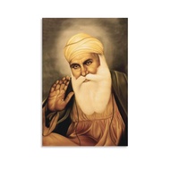 Guru Nanak Dev Ji Poster Sikh Sikh Portrait Wall Art Monastery Wall Art Canvas Posters Prints Pictur