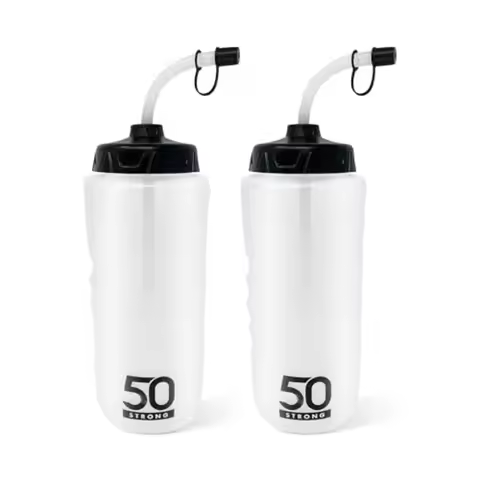 Hockey and Lacrosse Water Bottle with Straw, 2-Pack, 1 Liter