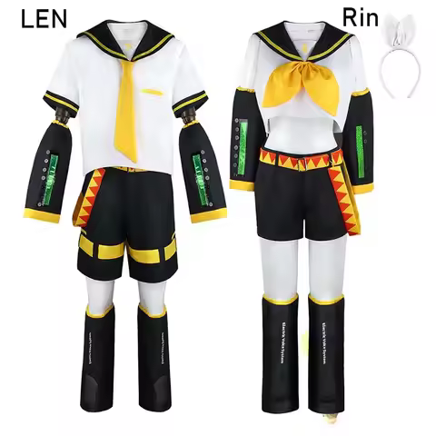 Anime Rin Len Cosplay Costume Len Rin Cosplay Len Costume Kagamine JK Uniform for Comic Con Outfits