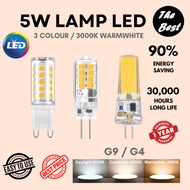 G4 G9 5W 1.5W 9W G4 G9 COB CORN LED 3000K Warmwhite / 3 Color DL WW CW LED Bulb
