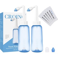 CROING - 2 x Bottle + 40 x Salt - Nasal Wash/Sinus Irrigation Kit/Sinus Wash/Nasal Wash/nasal irriga