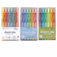 [Pull It Is i Stationery] SKB Push Soft Light Pen Set 6 Colors Press Type Highlighter IK-2501 Morand