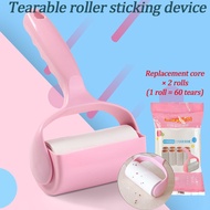 Lint Sticking Roller Sticky Pet Hair Fur Cleaner Manual Lint Cleaning Roller with 60 Sheets Pet Hair