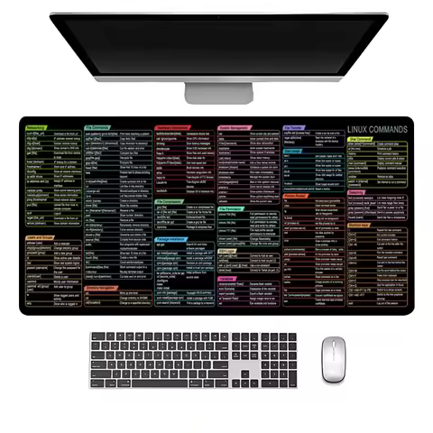 Linux Commands Cheat Sheet Mouse Pad Large Shortcuts Cheat Sheet Keyboard Mousepad Software Web AI E