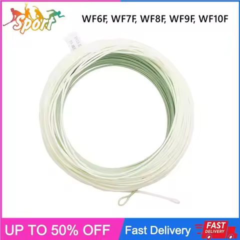 Fly Fishing Sea Main Line Outbound Short Fly Sea Nylon Fishing Line 100 Feet WF6F/WF7F/WF8F/WF9F/WF1