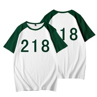 No.456 Squid Game Themed T-shirt, Loose Casual Short Sleeve for Halloween Outfits
