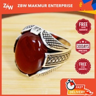 BUATAN TURKI ORIGINAL Cincin Buatan Tangan Lelaki, Cincin Lelaki Perak Buatan Tangan Turki, Cincin L