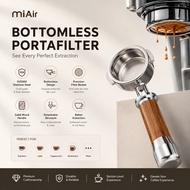 SUS304 Bottomless Portafilter 51mm for generic 2 ears Espresso Machine/Delonghi/HiBREW/Donlim