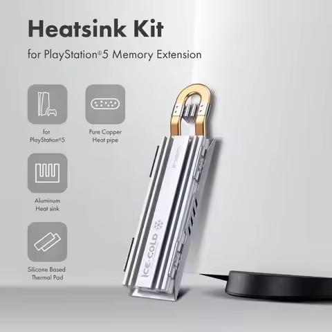 For PS5 M.2 NVME 2280 SSD Heatsink Magnesium Aluminum Alloy SSD Cooling Heat Sink with Dust Cover fo
