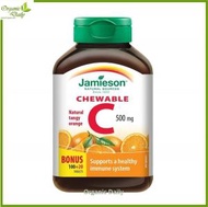Jamieson - 維他命 C 咀嚼片 (500 毫克) 香橙味 100 + 20 粒(包裝隨機提供) [平行進口] 此日期前最佳:2025年01月31日