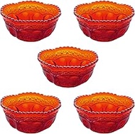 ADERIA F-70389 Shonai Craft Glass Tableware, Small Bowl, Red, Diameter 3.0 x Height 1.3 inches (7.5