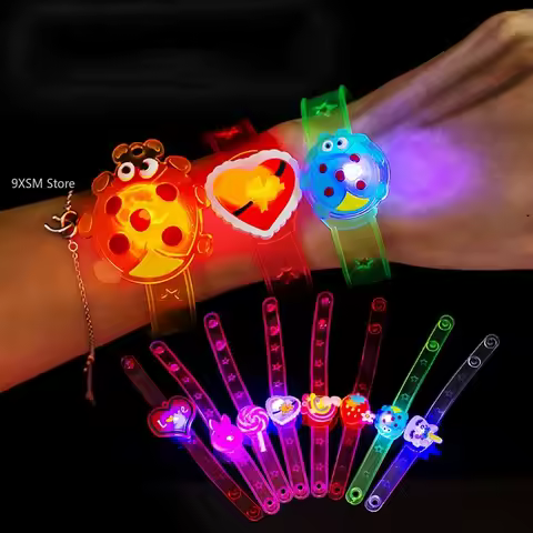 1PC Kids Birthday Party Supplies LED Cartoon Light Up Watch Toys Boys Girls Wedding Guest Souvenirs 