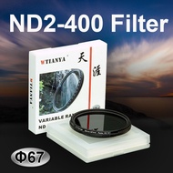 WTIANYA 67mm ND2-400 Fader Variable Neutral Density ND Filter 67 mm for DSLR Camera Adjustable ND2 N