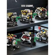 Toy Mini V8 Engine Building Block Engine Assembly Model Children Boy Toy DIY Peripheral No Odor