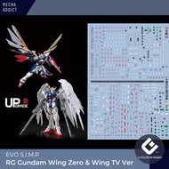 Water Slide Decal RG Gundam Wing Zero & Wing TV Ver by EVO SIMP
