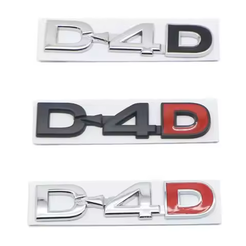 ​3D Metal D4D Logo Emblem Car Badge Trunk Decal For Toyota Yaris Corolla Avensis Land Cruiser Hilux 