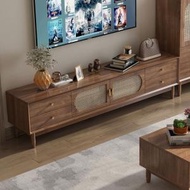 Carpenter - 電視櫃茶幾組合日式客廳小戶型北歐地櫃簡約現代籐編儲物櫃W160CM（單個電視櫃）