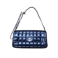 Chanel 香奈兒 Vintage 黑色銀扣 冰格包 巧克力格 老包 古董包2000-2002