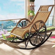 W-8 Lunch Break Leisure Recliner for the Elderly Home Couch Balcony Lazy Rocking Chair Rattan Chair for Adults Leisure C