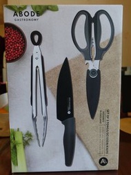 ABODE GASTRONOMY set of 3 tongs/scissor/knife廚房刀、食物剪、餐具拑 Not Zwilling