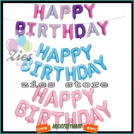 Happy Birthday Foil Balloon Set / Light Pink Happy Birthday Set Cod Available