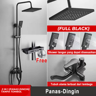 ES Shower Kamar Mandi Panas Dingin 1 Set Paket Lengkap Wall Mounted Hand Shower Tombol 4 In 1 Set Sh