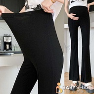 Modal Threaded Flared Pants Maternity Pants Maternity Wear BabyShare Fashion Maternity Wear [KRL033J