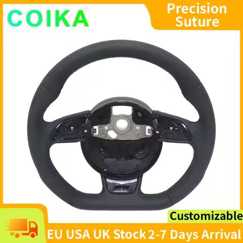 Perforated Leather Carbon Wheel For Audi A4 B8 S4 A5 S5 Q5 2013-2016 Upgrade Design Modify Steering 